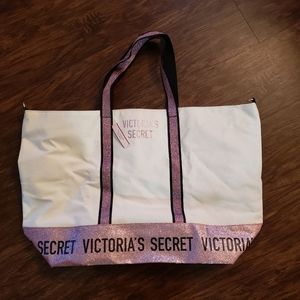 NWT Victoria's Secret large canvas tote bag